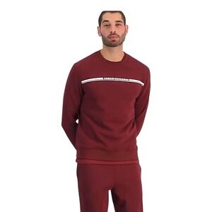A|X Armani Exchange Linear Logo Crewneck Sweatshirt Burgundy Authentic XXL